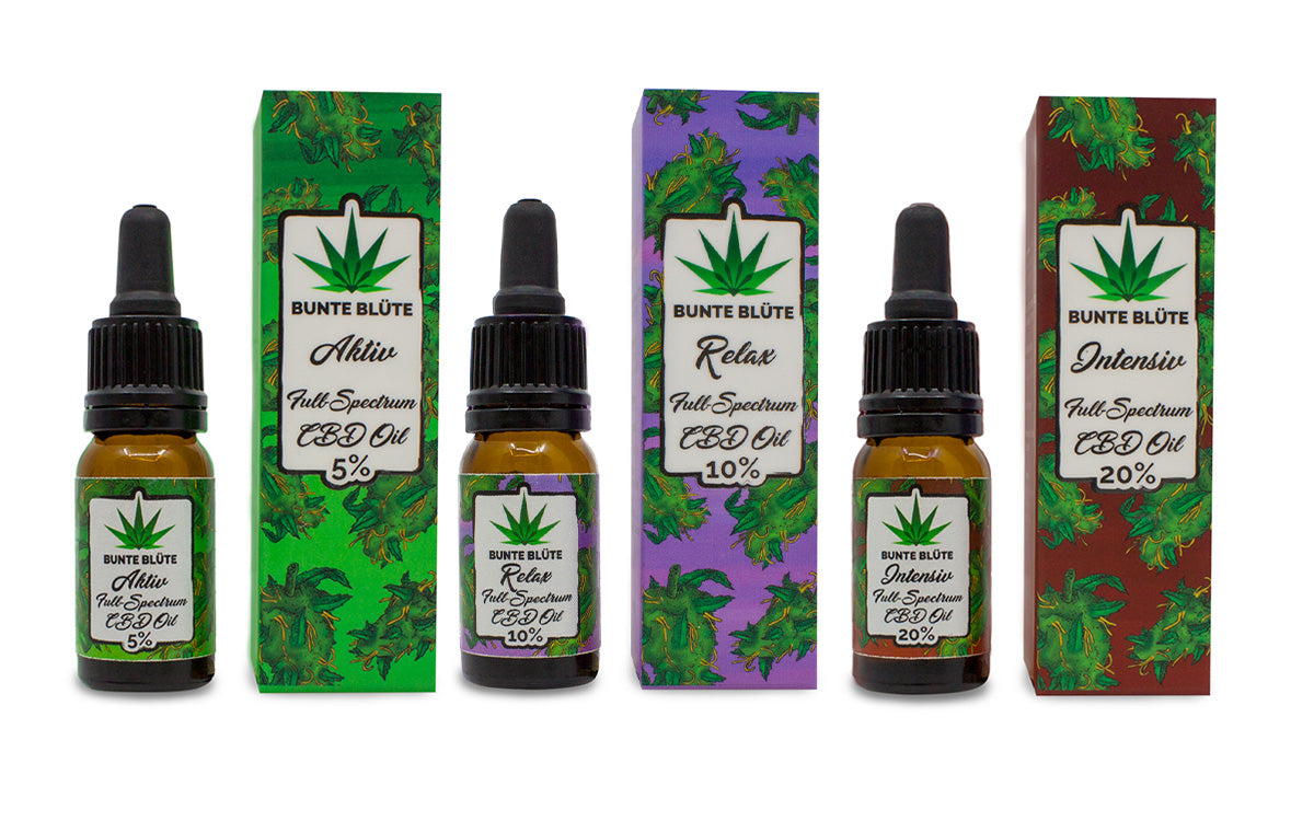 Bunte Blüte CBD Öle