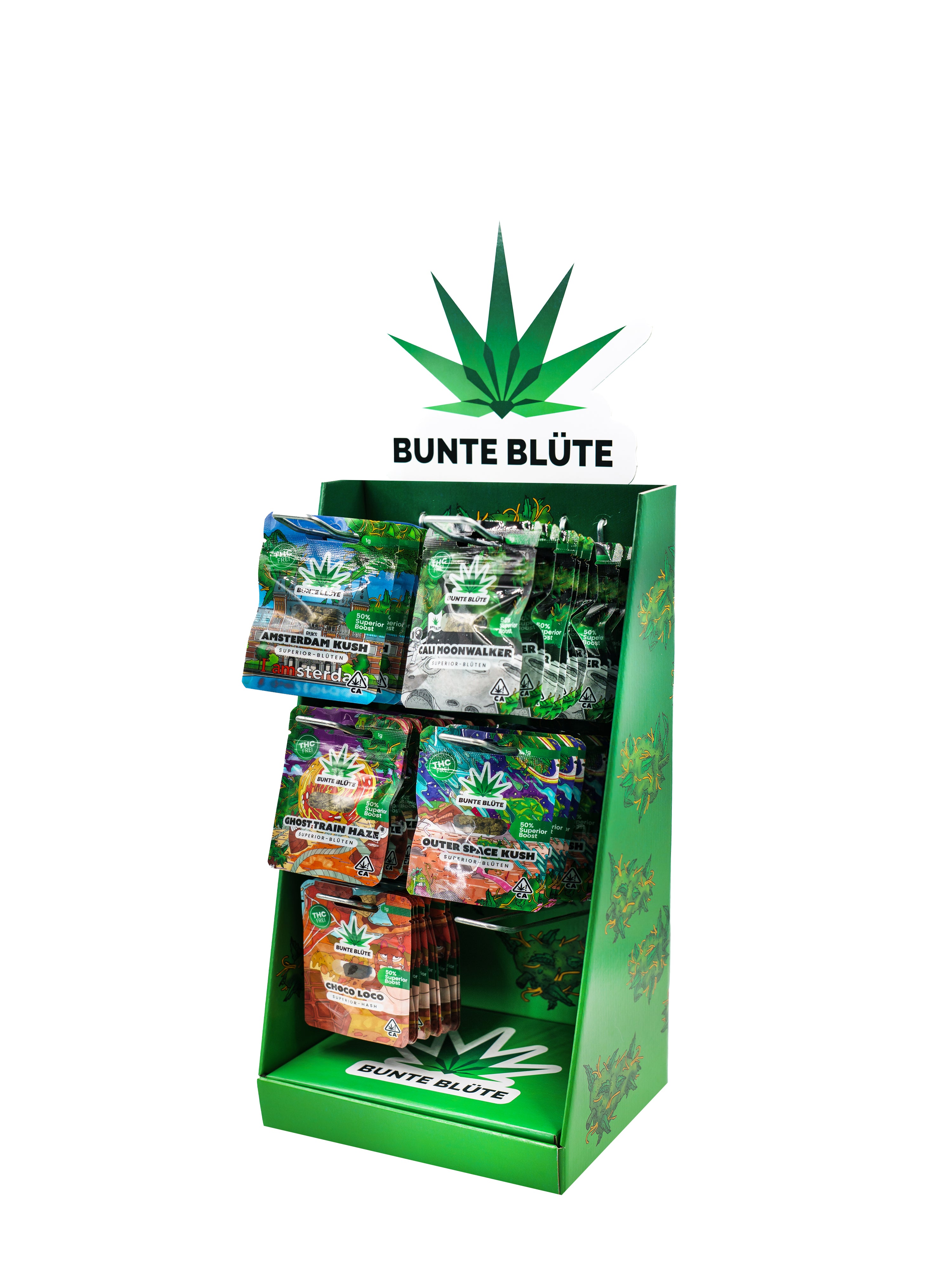 Bunte Blüte Superior Starterset Display bestückt mit 50g