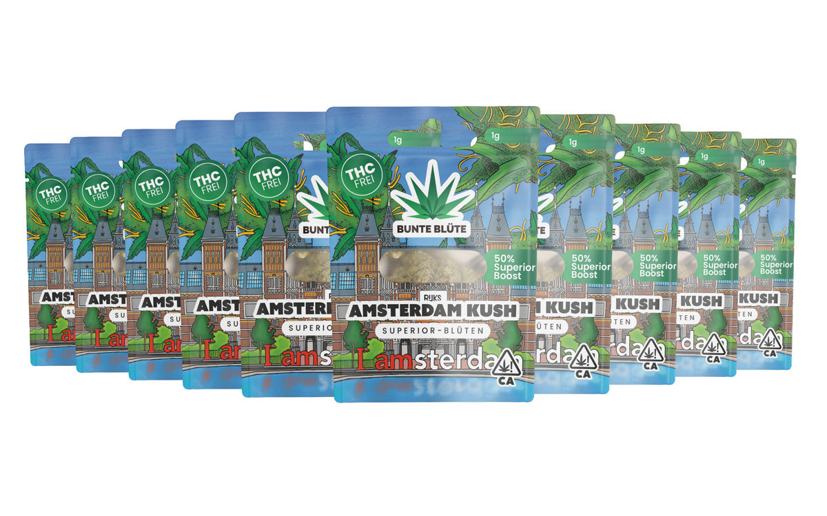 10x 1g Superior Blüte Amsterdam Kush, THC frei