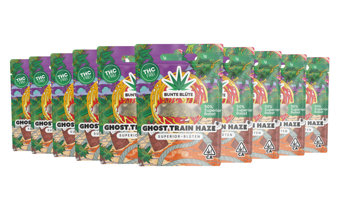 10x 1g Superior Blüte Ghost Train Haze, THC frei