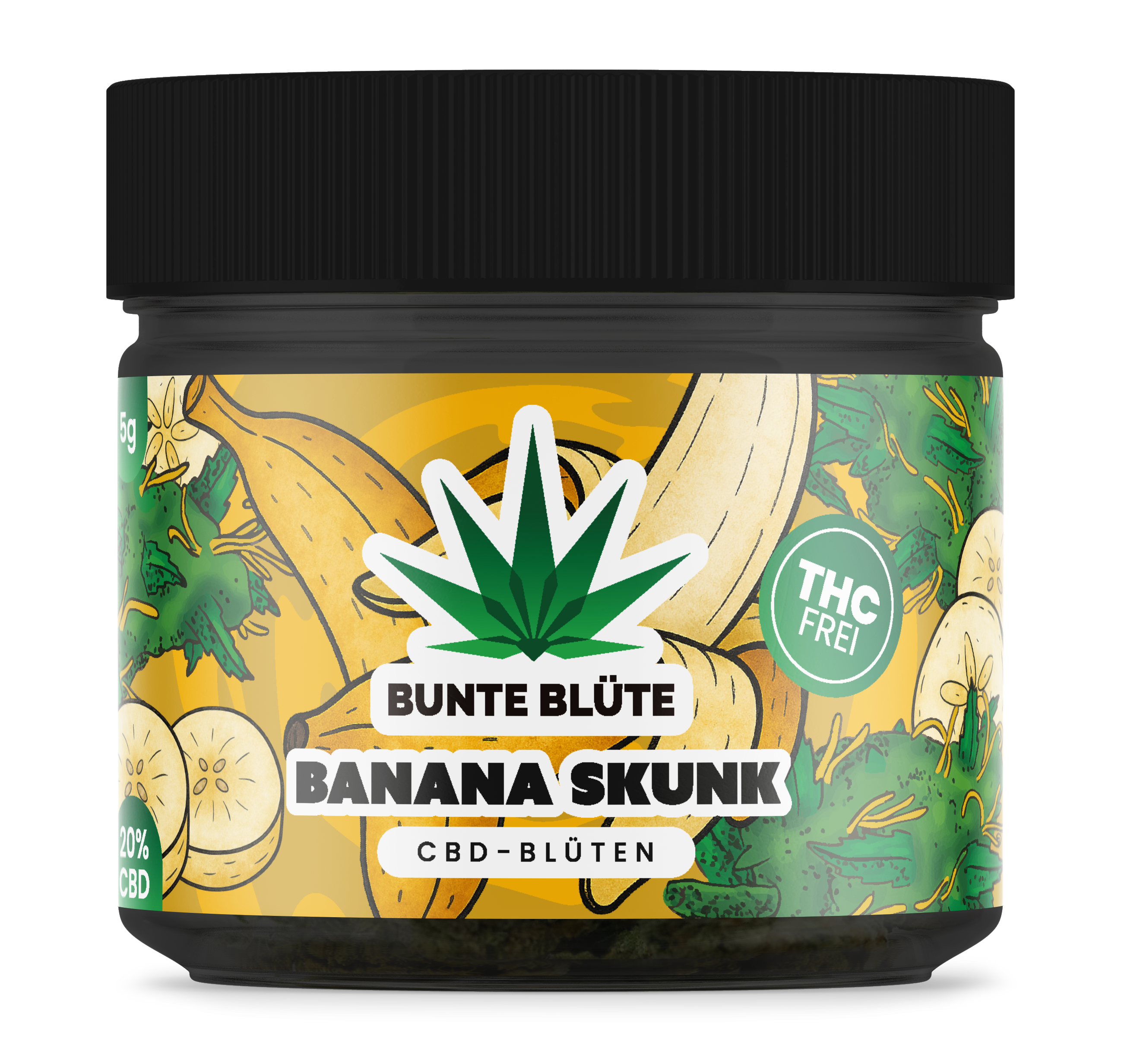 1x 5g CBD Blüte Banana Skunk, THC frei