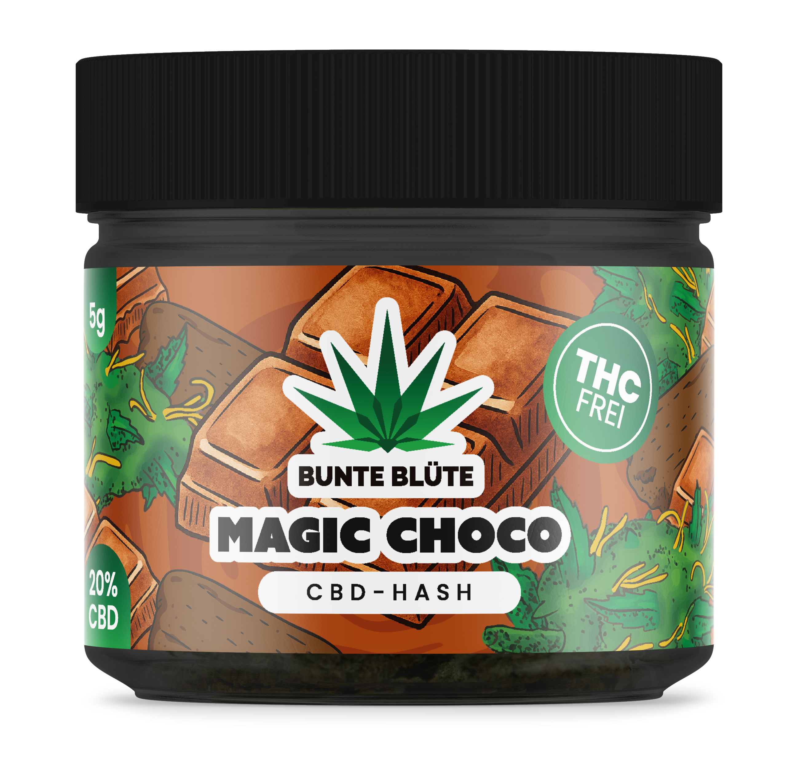 1x 5g CBD Hash Magic Choco, THC frei
