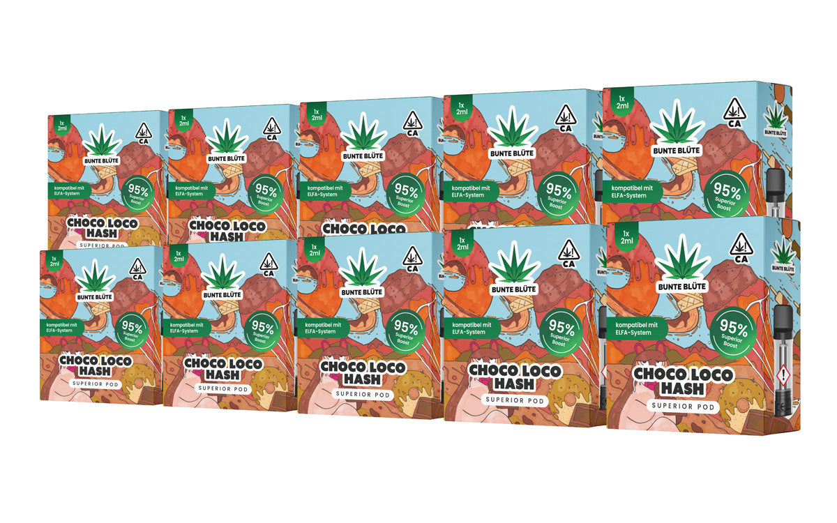 10x 2ml Superior Pod Choco Loco Hash