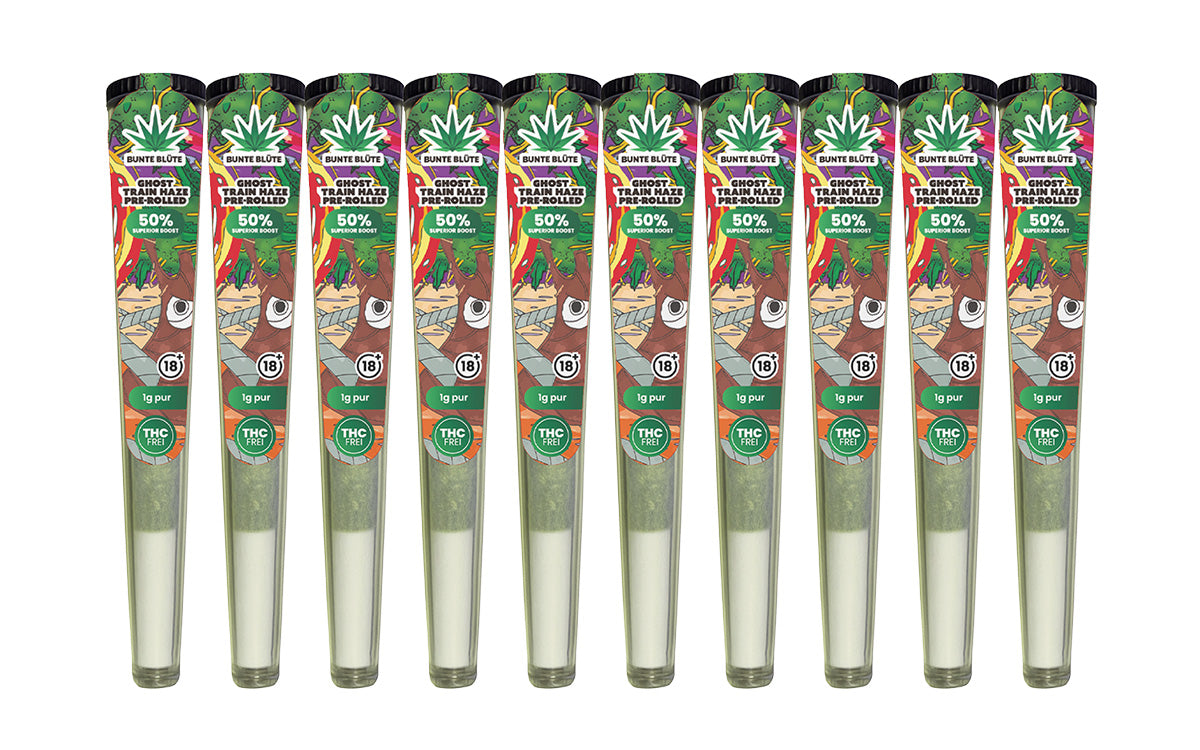 10x 1g Superior Pre rolled Joint Ghost Train Haze mit Sticker