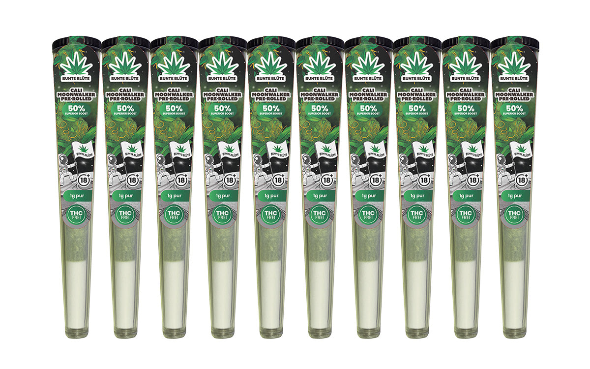 10x 1g Superior Pre rolled Joint Cali Moonwalker mit Sticker