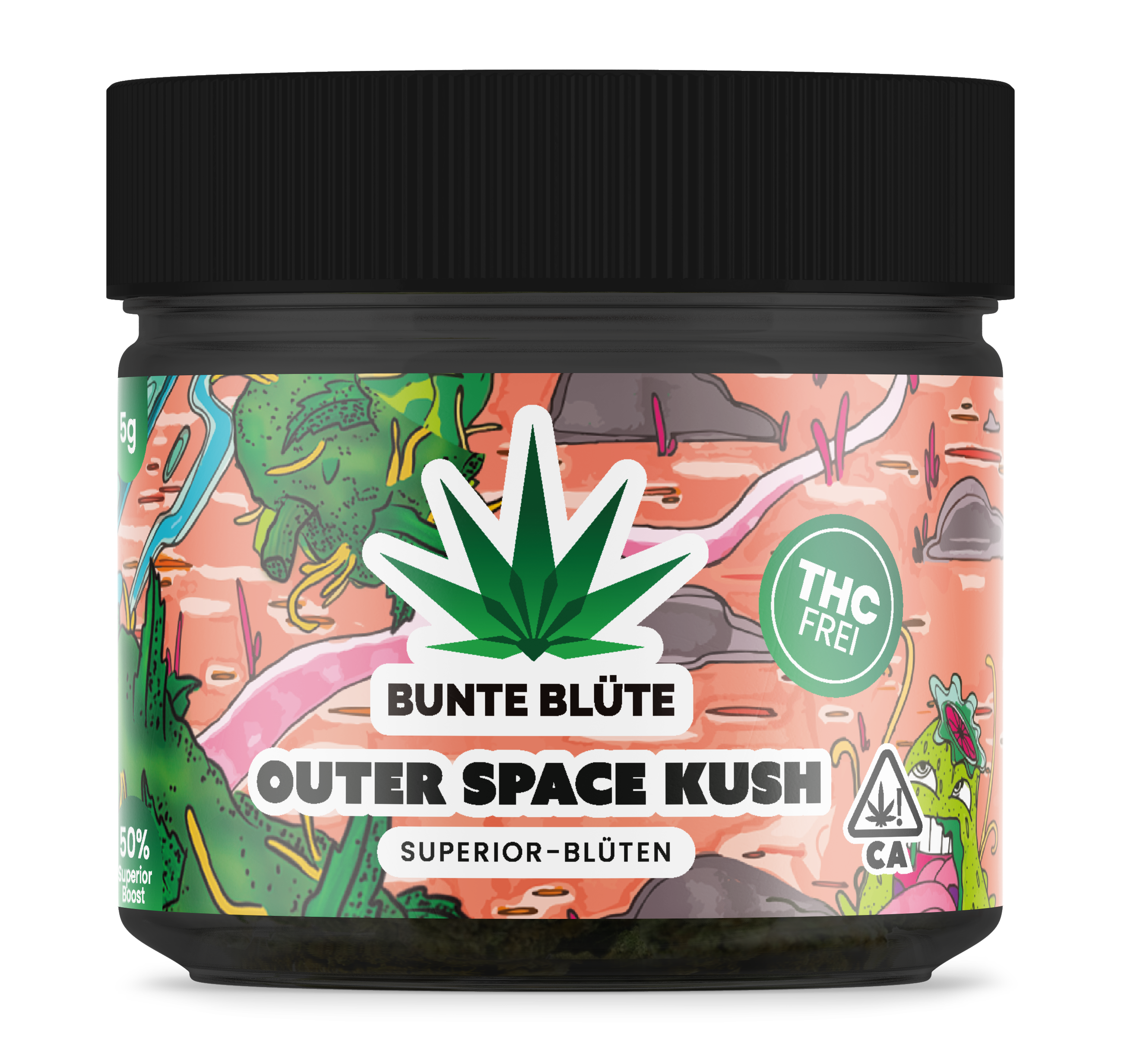 1x 2g Superior Blüte Outer Space Kush, THC frei