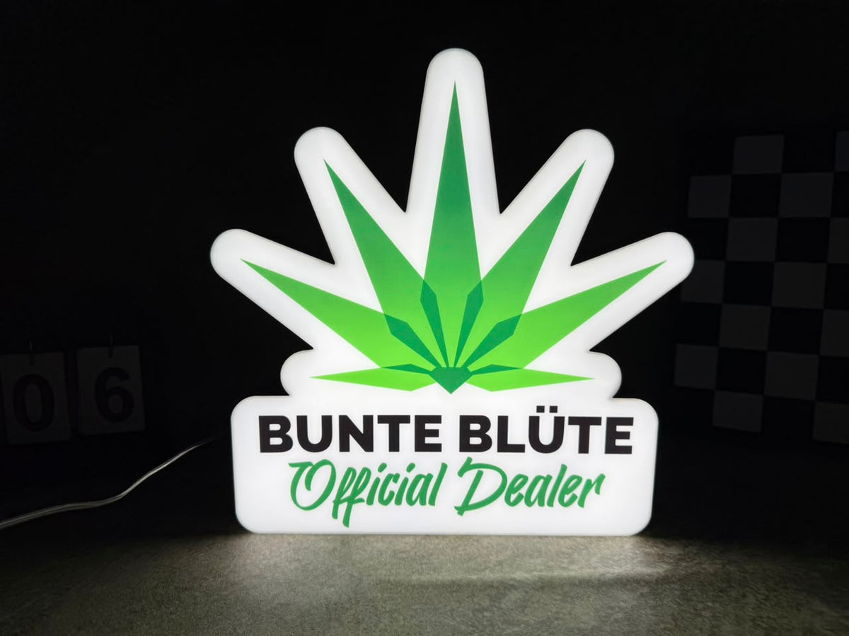 Bunte Blüte LED-Leuchtschild mit Stecker