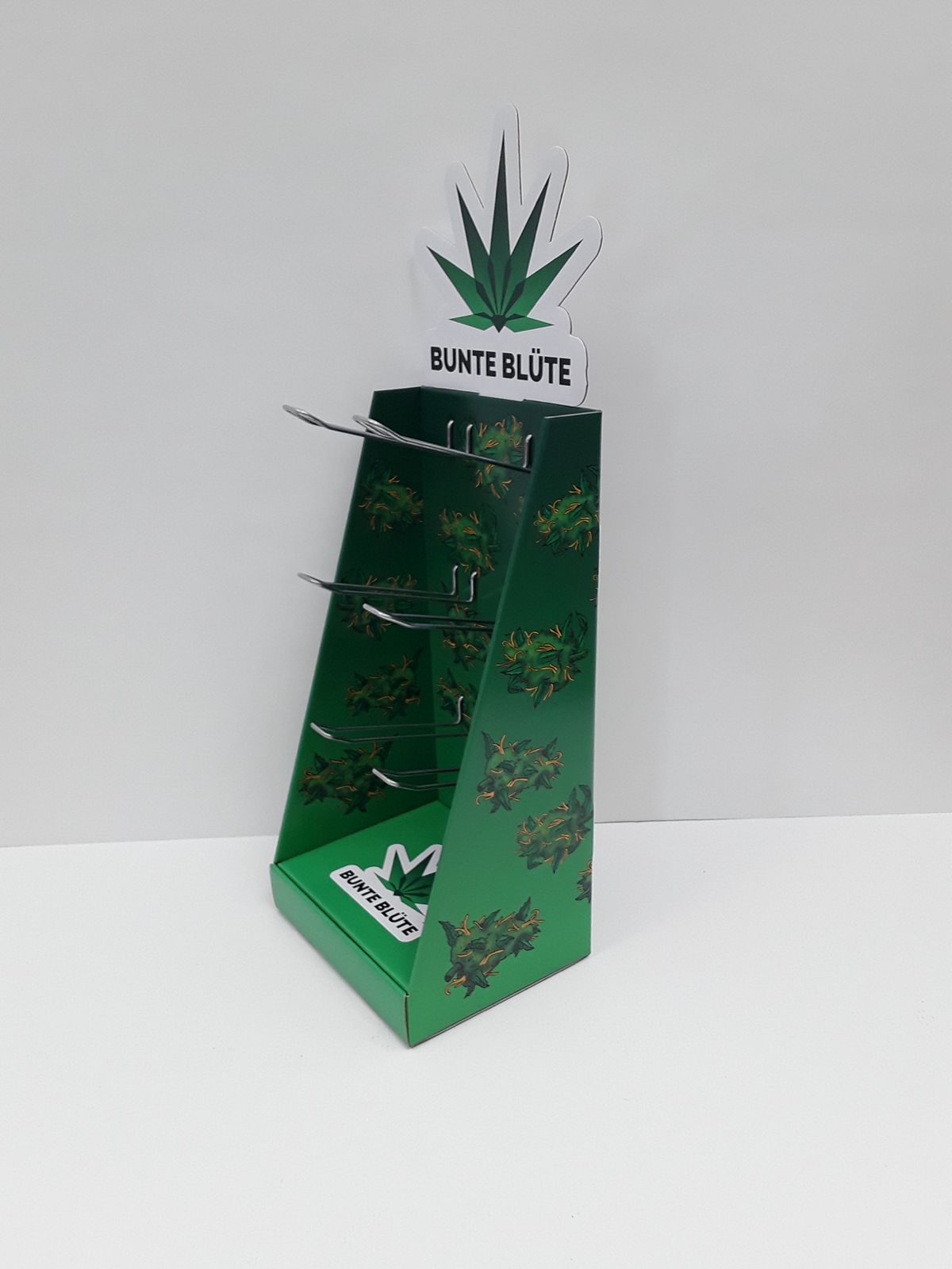 Bunte Blüte CBD Display leer